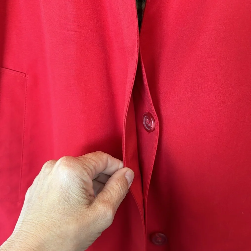 EUC Vintage London Fog Towne Edition Fully Lined Trench Coat Red Size 8 petite - Picture 5 of 16